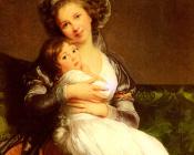 路易斯伊 丽莎白 维热 勒 布伦 : Mrs Vigee-Lebrun and her daughter, Jeanne Lucie Louise